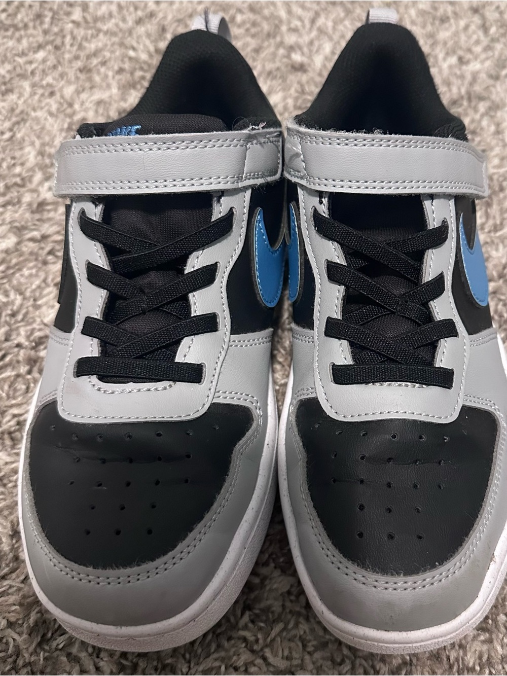 Nike Court Borough Recraf Low Top Sneakers Boys Size 3 Velcro